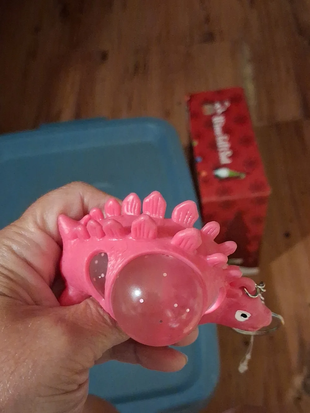 Punk  Stegosaurus Small Pet Small Squishey Key Chain
